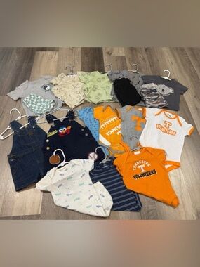 Tennessee Volunteers Orange Baby Bodysuit + Assorted Baby Clothes